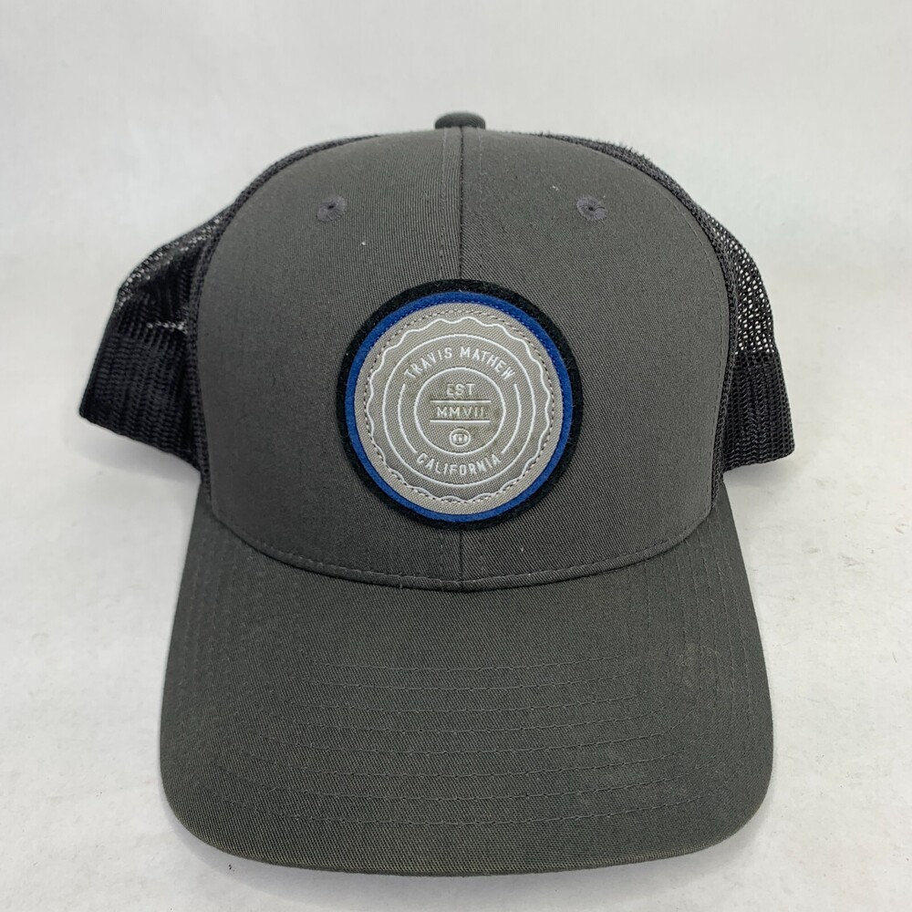 Travis Mathew Hat Mens Snapback Gray California Gray One Size